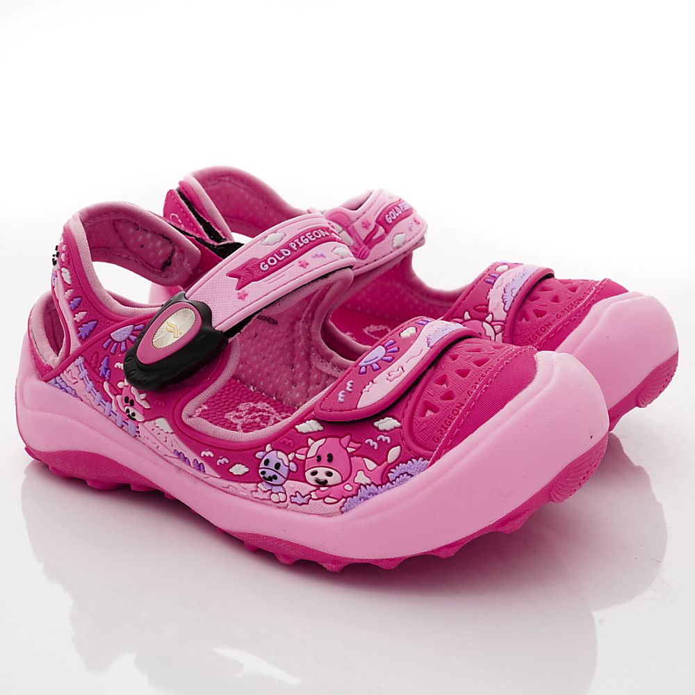 G.P - 護趾磁扣兒童涼鞋(中小童款)-桃紅