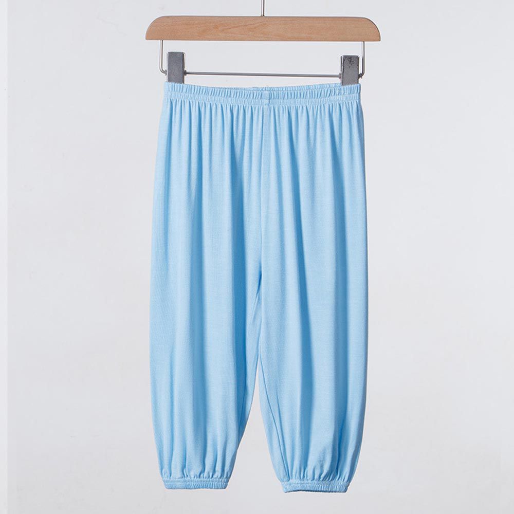 NC - 素色莫代爾透氣防蚊褲/空調褲-淺藍色