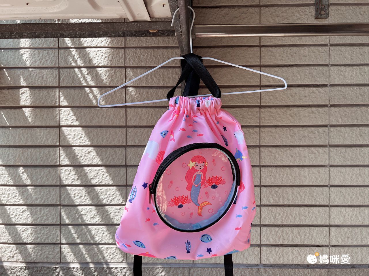 乾濕分離兒童游泳包-大鯊魚-淺藍色 (37x34x8cm)