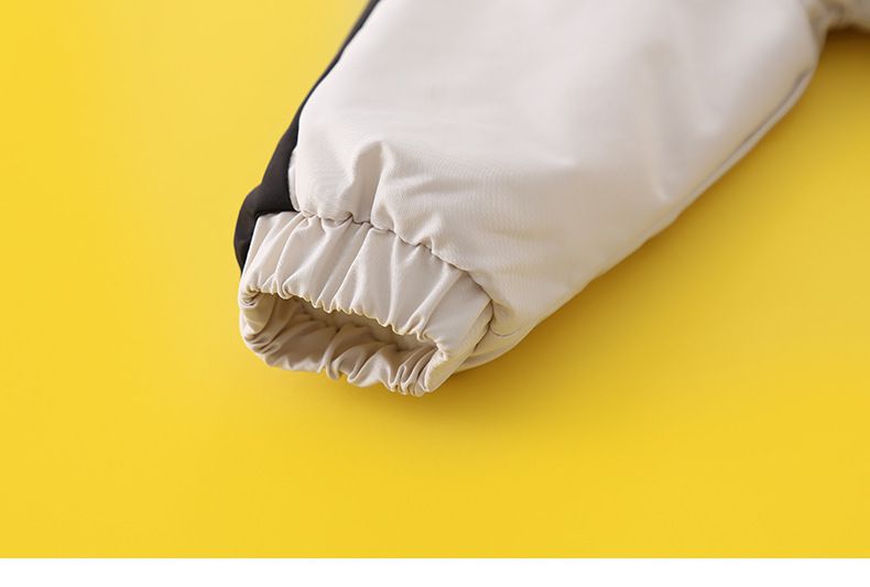 卡通人物史努比連帽防風外套/衝鋒外套-胸口SNOOPY-杏色