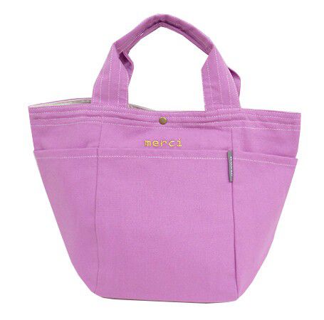 日本 Chepeli - 印度棉 刺繡手提帆布包/托特包-merci-黑 (25x37x16cm)