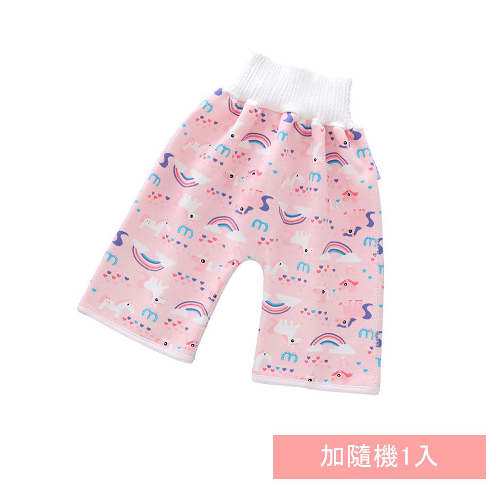JoyNa - 2入-學習褲 隔尿裙 三層大版型隔尿褲-彩虹馬+隨機1入(褲款)