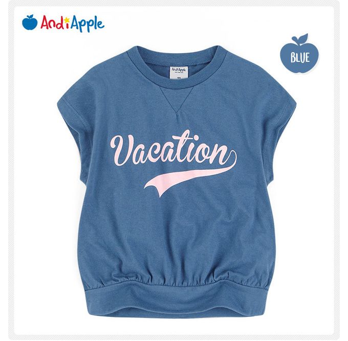 韓國 AndiApple - 休閒渡假風飄逸褲裙套裝-靛藍