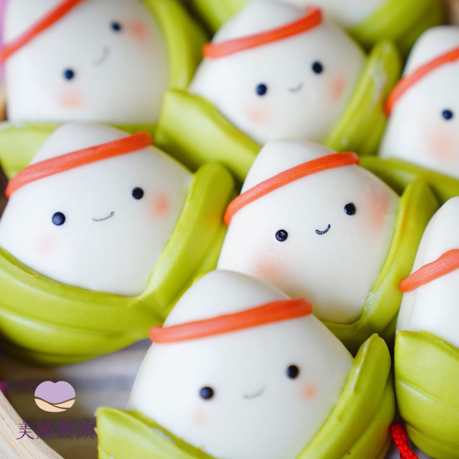 美姬饅頭 - 加油粽子鮮乳造型饅頭 (6入)-40g