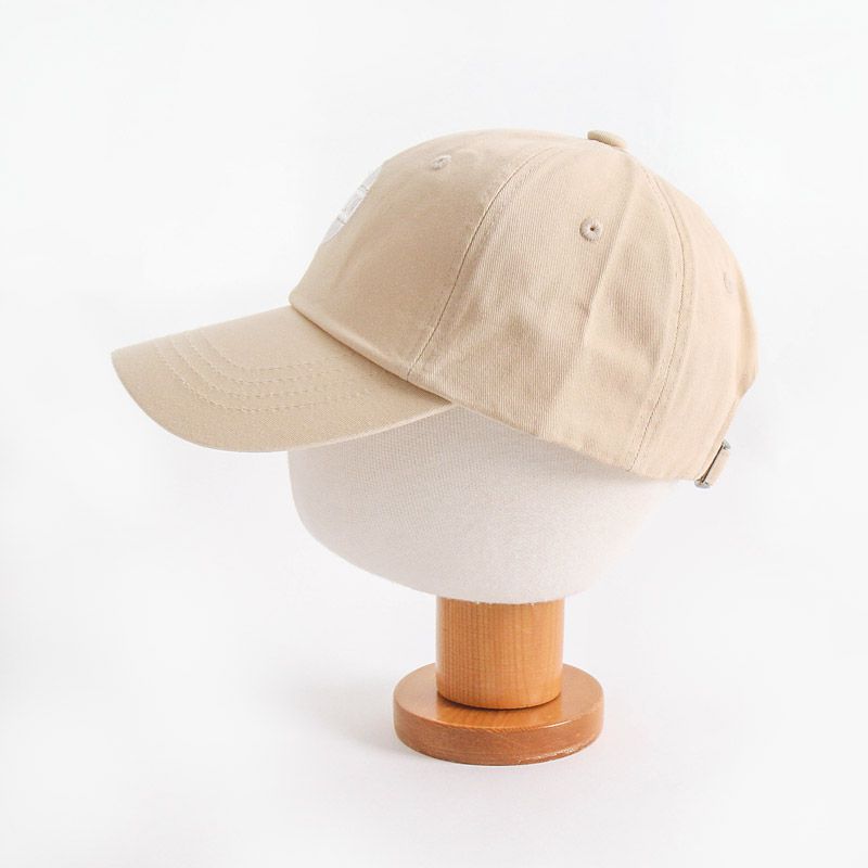 韓國 Babyblee - 字母徽章純色棒球帽-杏 (頭圍：51-55cm)