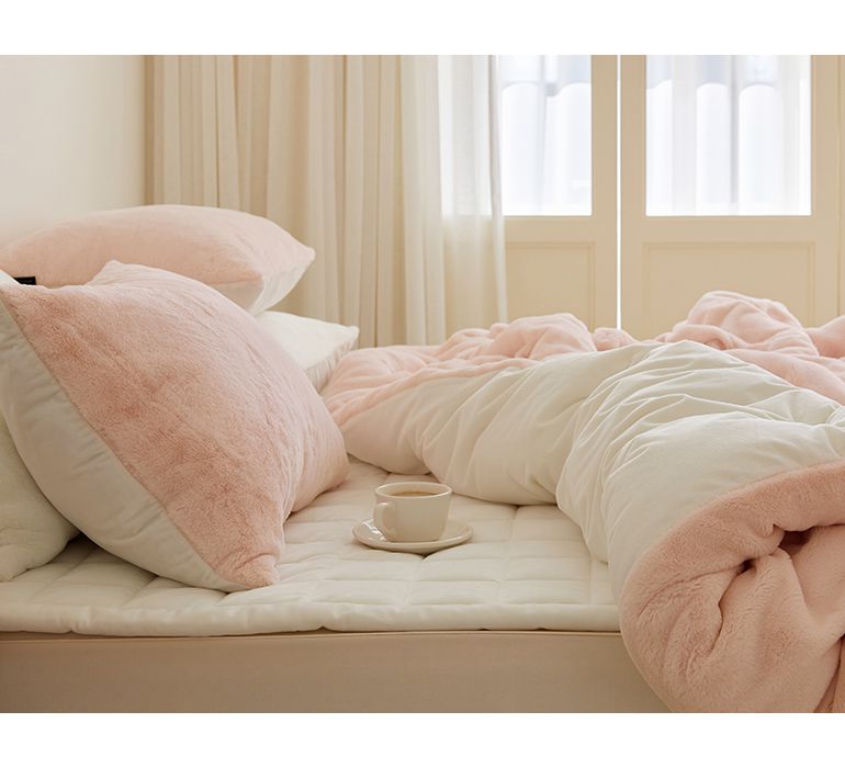 韓國 Maatila - 蓬鬆感高密度絨毛保暖棉被-草莓雪糕