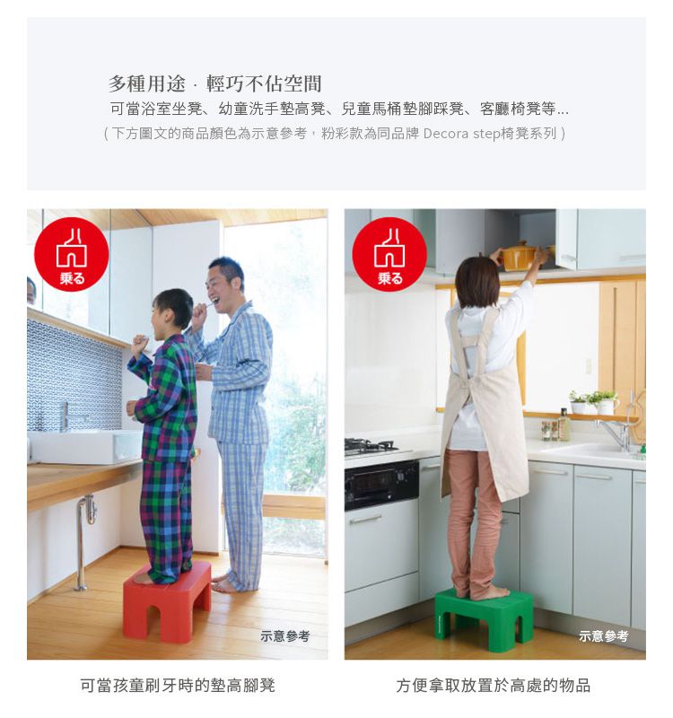 日本squ+ - SUN&WASSER日製多功能墊腳椅凳(耐重100kg)-海軍藍 (高20cm)