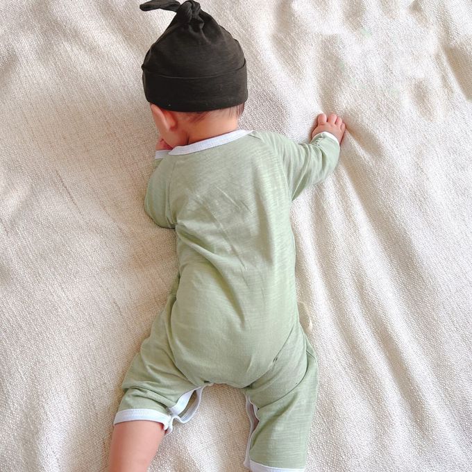 YOUrs - 竹節棉清新甜蝴蝶衣2件組-甜芋粉+蜜桃粉