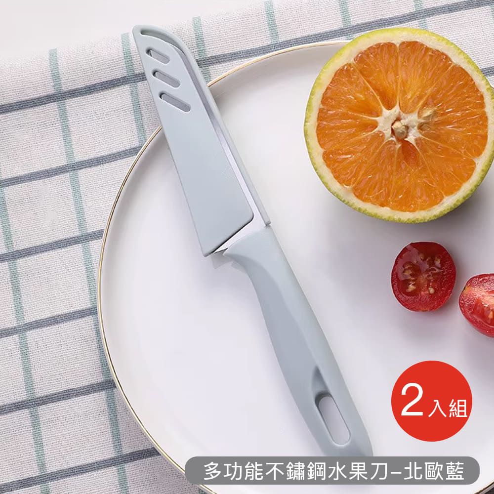 多功能不鏽鋼水果刀-2入組