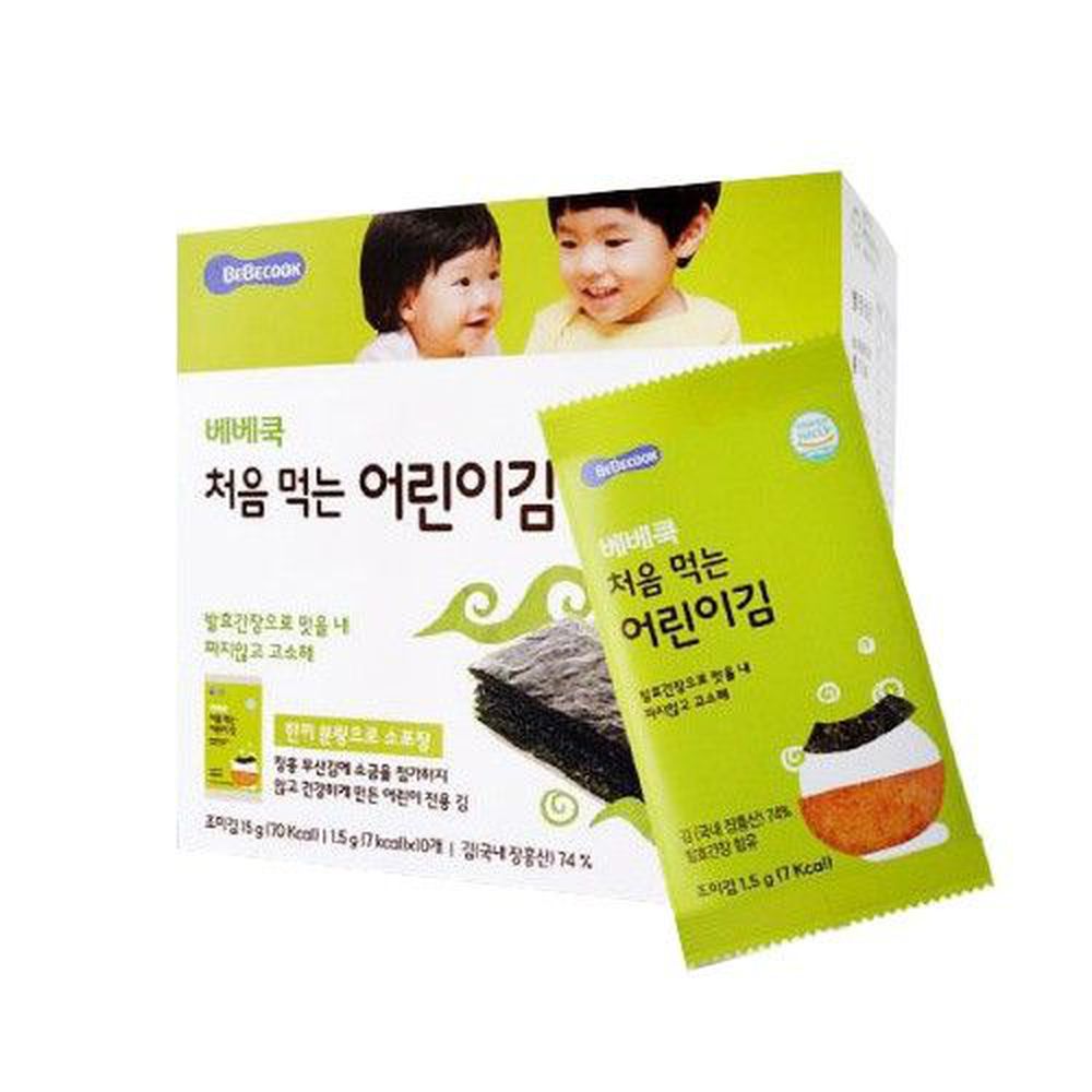 BEBECOOK 寶膳 - 幼兒海苔-原味 10入/盒