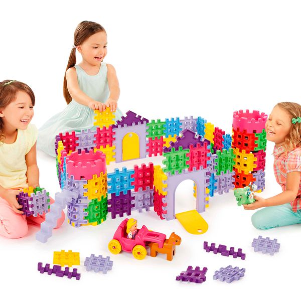 美國 Little Tikes - 鬆餅積木-城堡-89PCS