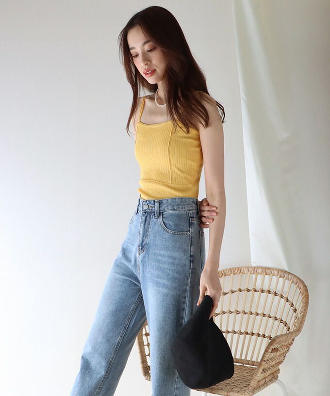 日本 BLUE EAST - 夏日必備彈性貼身細肩帶內搭/上衣-紫