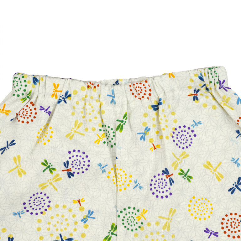 akachan honpo - 兩件式甚平-蜻蜓-米白色