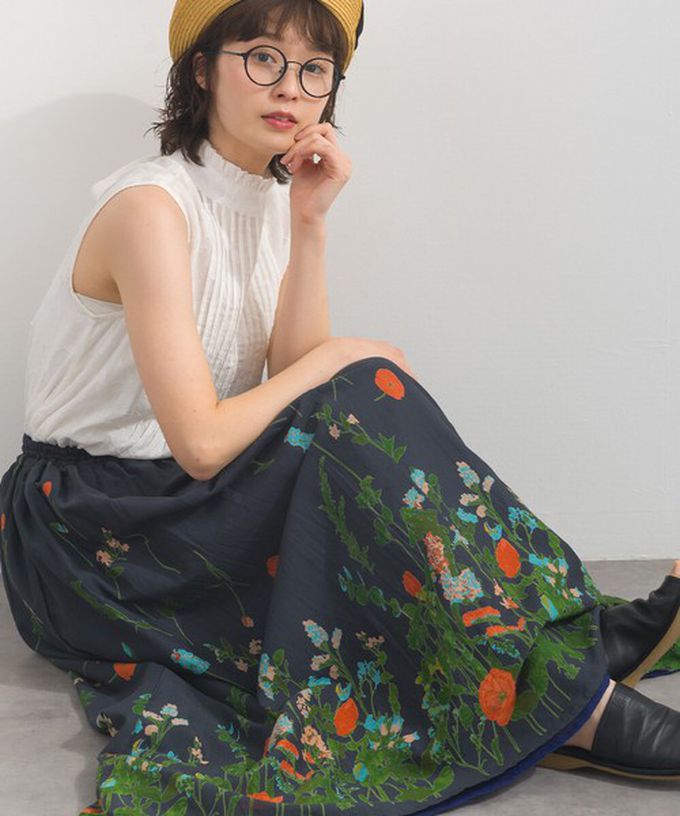 日本 Lupilien - 熱銷再販 2way雙面穿印度棉典雅長裙-深灰x海軍藍