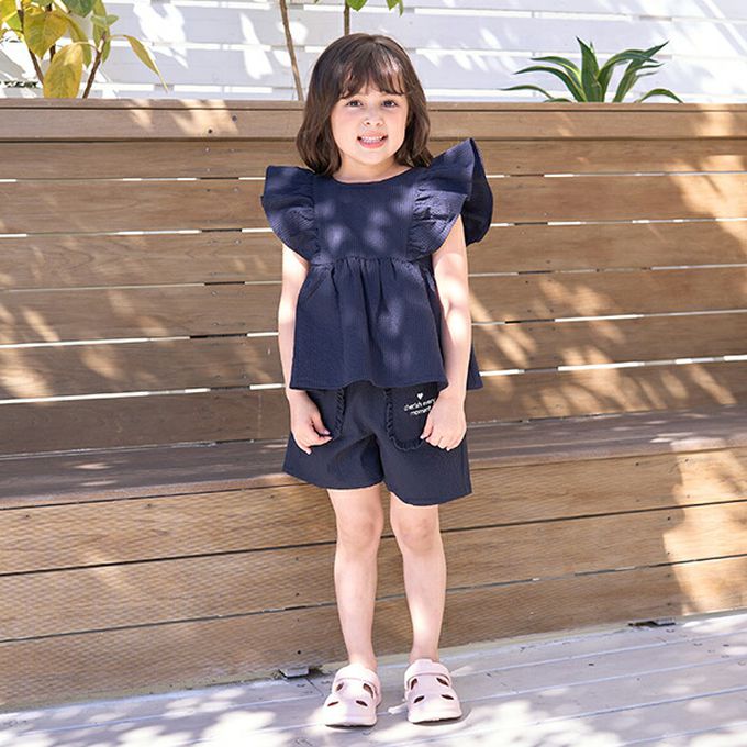 日本 Lycee mine - 可愛飄逸荷葉邊無袖上衣-檸檬黃