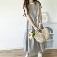 日本 Classical Elf - 襯衫式A字甜美法式袖洋裝-黑白條紋
