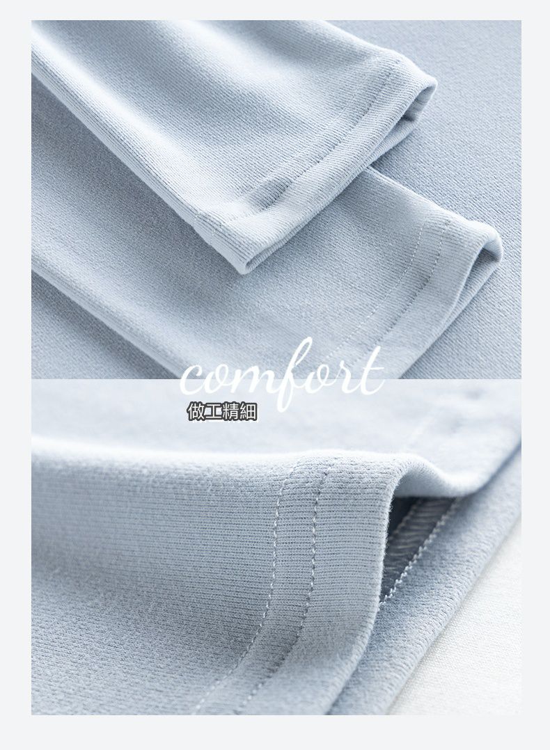 加絨暖暖長袖上衣-圓領-咖啡色 (F(建議40-70kg))