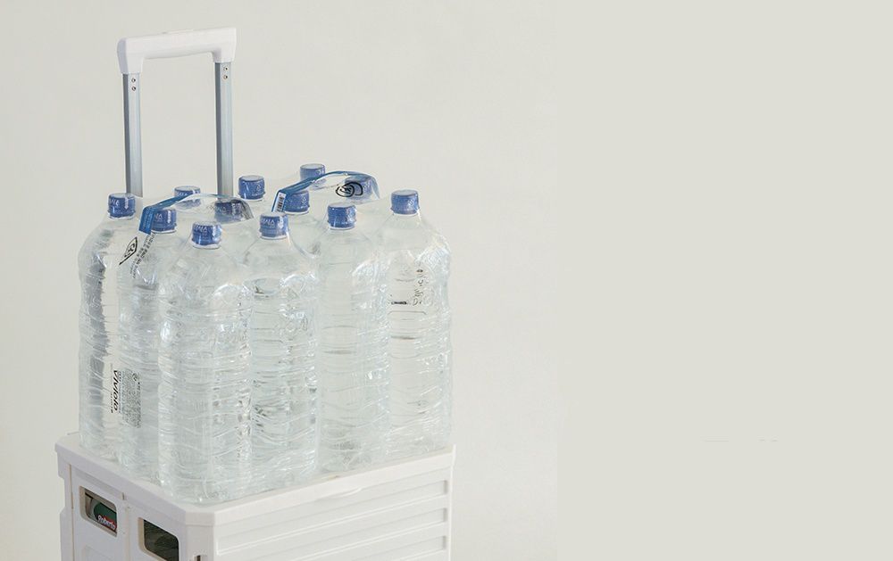 韓國 Daily Like - 四輪折疊手拉車／購物車-橄欖綠 (展開：40X36X46cm，折疊：40X10X46cm)