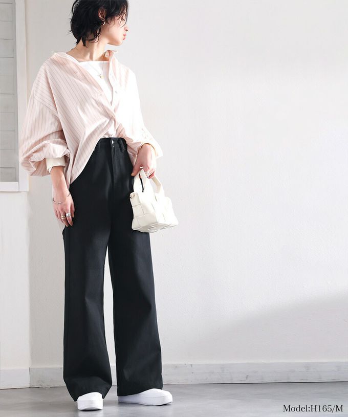 日本 Classical Elf - 熱銷必收！純棉厚磅顯瘦美腳寬褲-丹寧藍