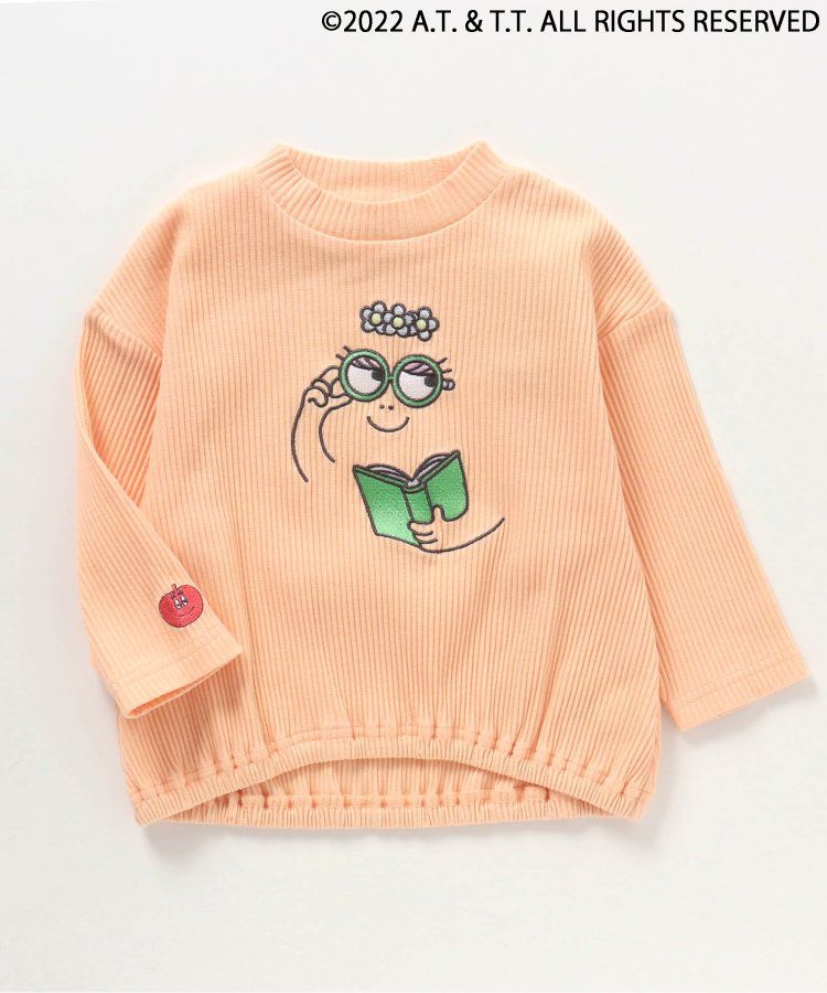 日本 apres les cours - 泡泡先生聯名 刺繡圖案羅紋上衣-勝利-青綠