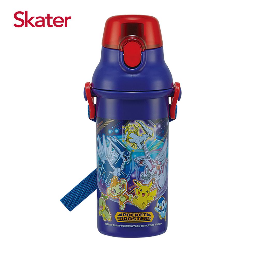 日本 SKATER - 銀離子兒童直飲水壺(480ml)-寶可夢-藍