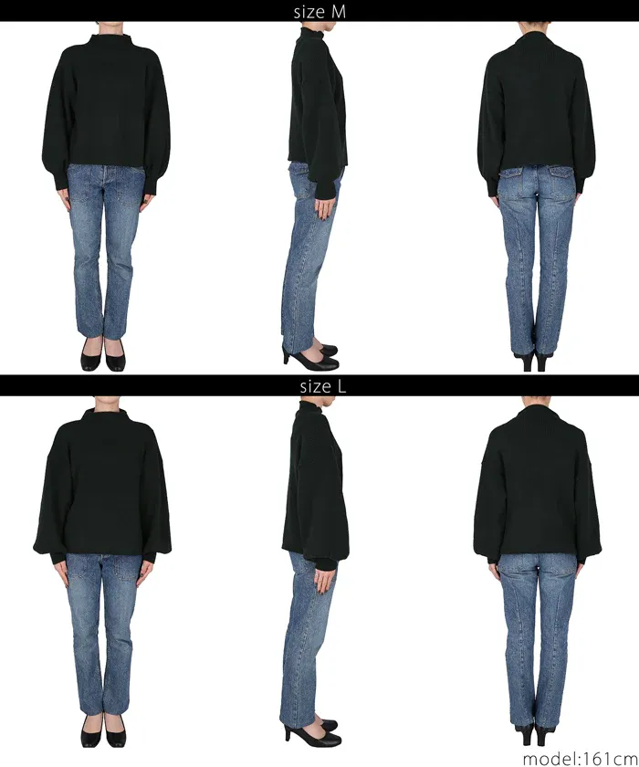 日本 COCA - 立領修身坑條落肩針織毛衣-米杏