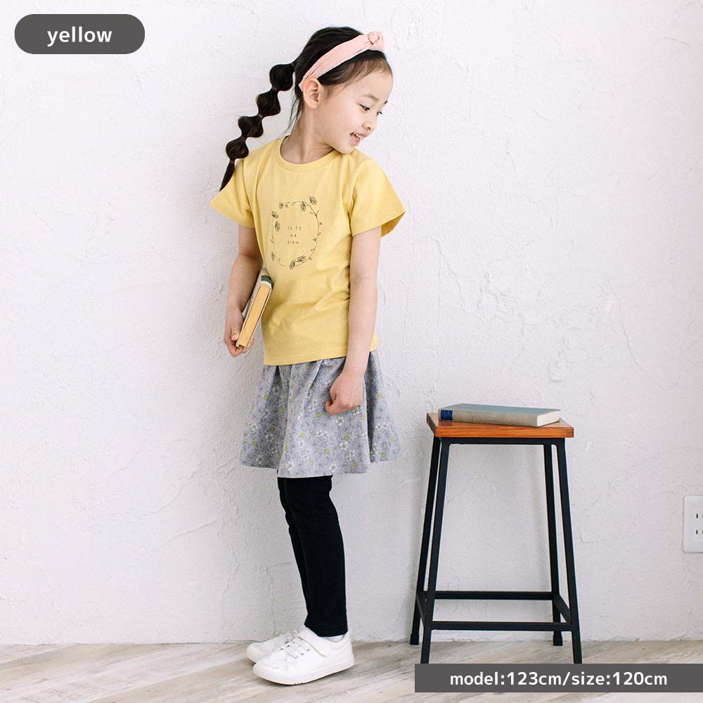 日本 ma lalumiere store - 100%棉 手繪風印花短袖上衣-海鷗-米白