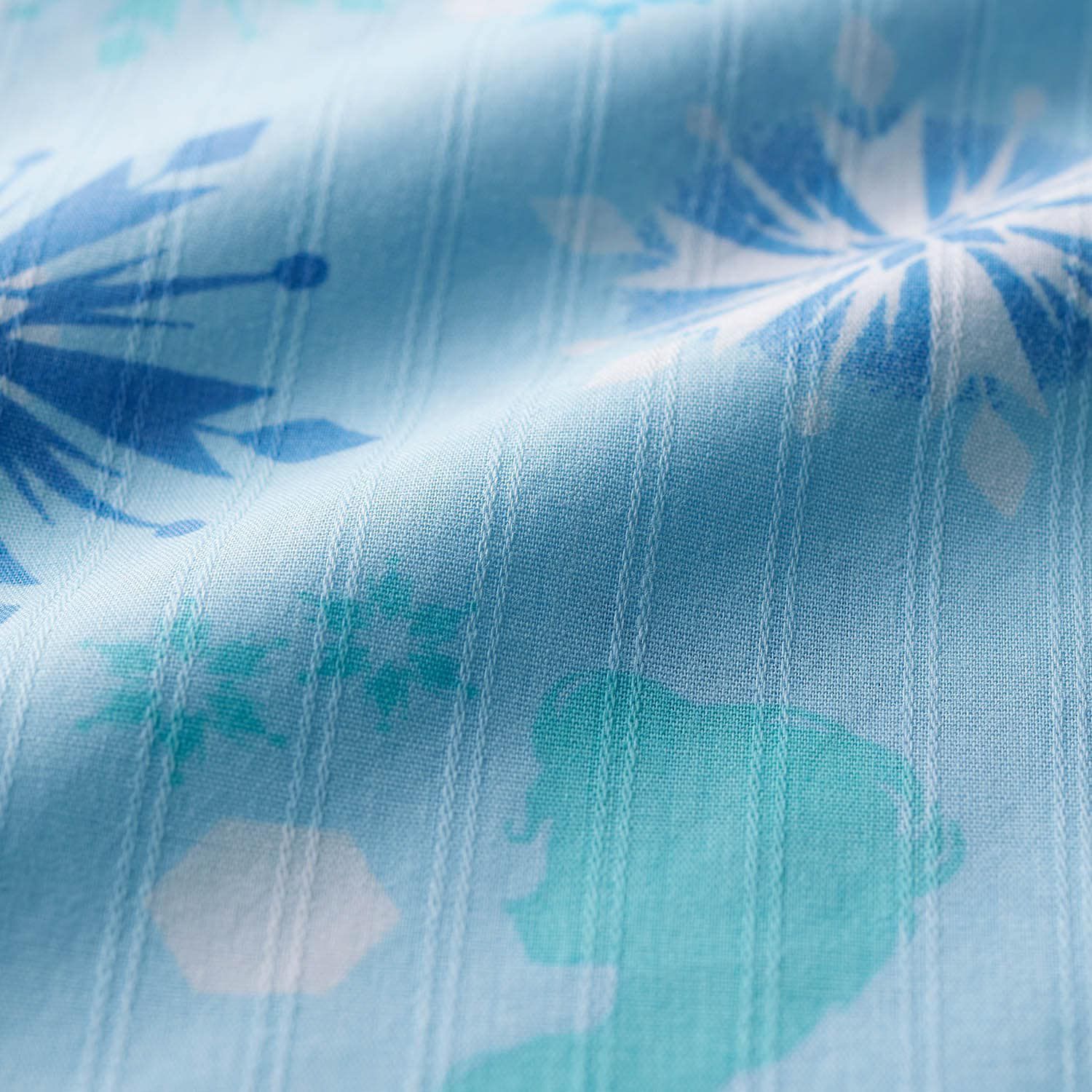 日本千趣會 - 迪士尼 可當洋裝穿的2 WAY浴衣組合-冰雪奇緣-水藍