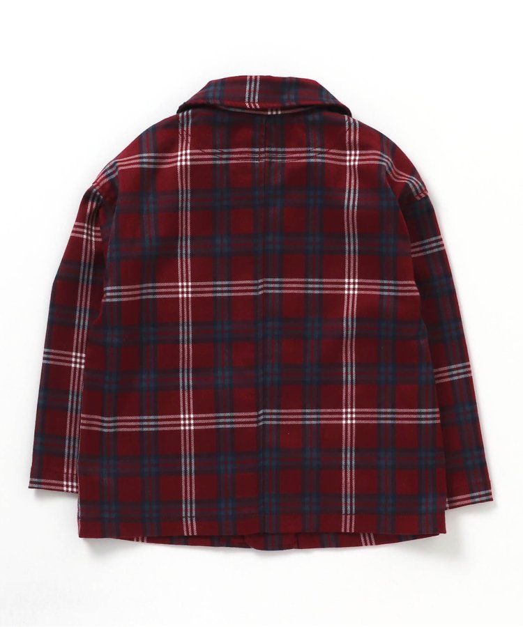 日本 BREEZE - 美式帥氣翻領夾克/薄外套-格紋-黑白