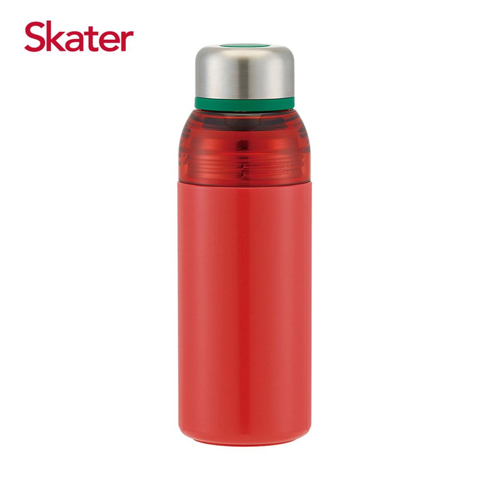 日本 SKATER - 雙開口不鏽鋼真空瓶(400ml)-番茄