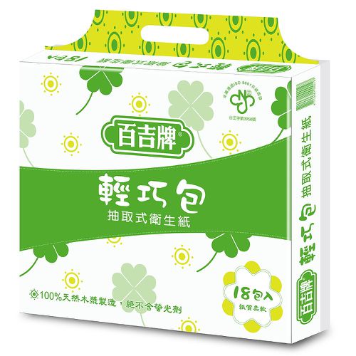 輕巧包抽取式衛生紙120抽x108包/箱