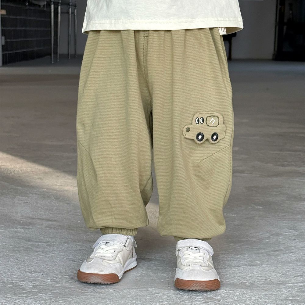 純棉輕薄透氣防蚊褲-立體造型-卡其