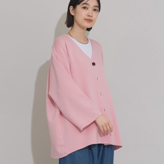 日本 OMNES - 抗UV抗花粉 柔滑無領開襟衫外套-黑