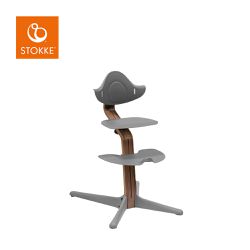Stokke - nomi 多階段成長椅-胡桃木款-灰色