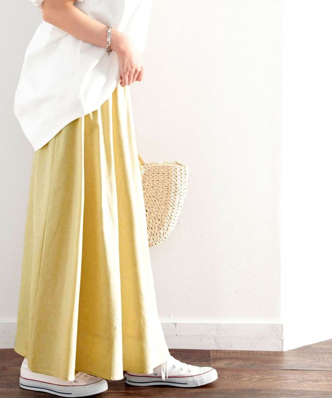 日本 Classical Elf - 自然感棉麻涼爽顯瘦長裙-淺米杏