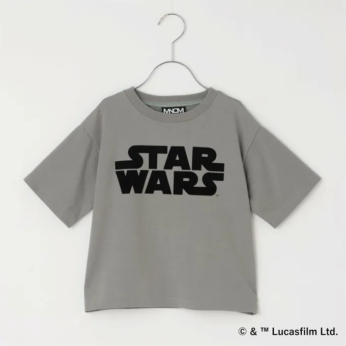 日本 b-ROOM - 限量星際聯名 防污速乾印花短袖上衣-STAR WARS-淺灰綠