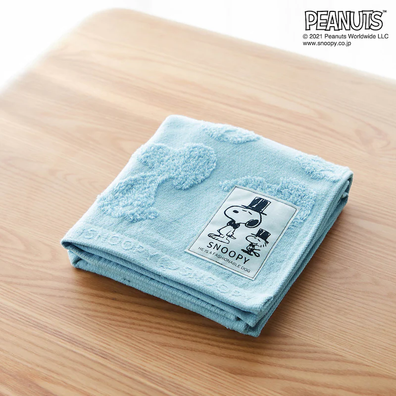 日本千趣會 - 史努比 日本製今治純棉長毛巾-立體剪影-杏 (34x80cm)