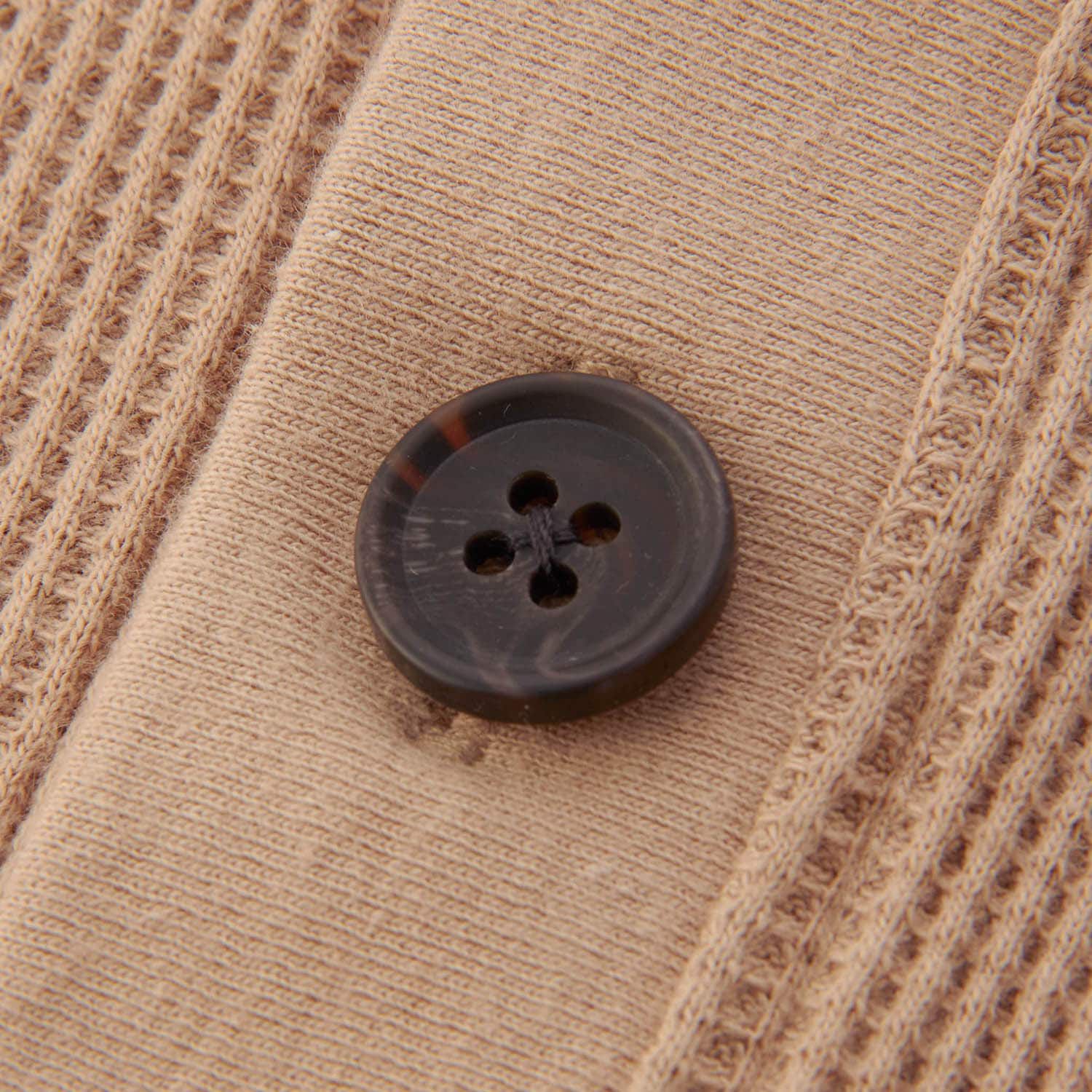 日本千趣會 - 學院風V領針織外套-石墨黑