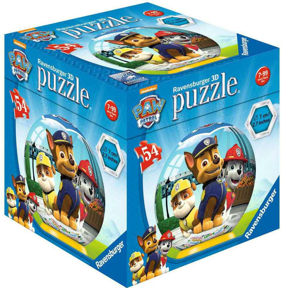 維寶拼圖 - 3D拼圖-汪汪隊球（三款隨機出貨）-55片