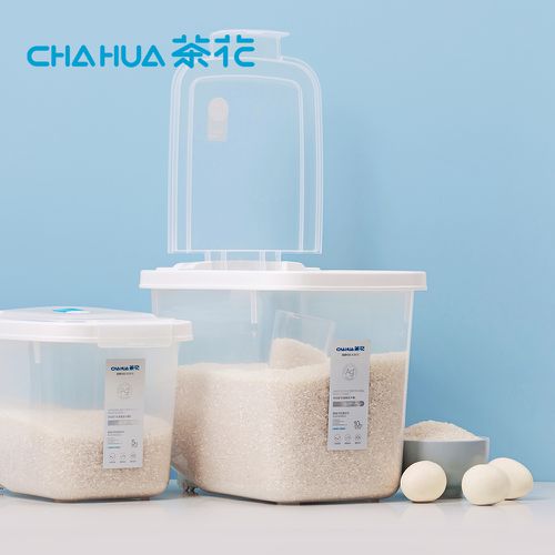 茶花CHAHUA - Ag+銀離子抗菌掀蓋式儲米箱(附量米杯)-10kg