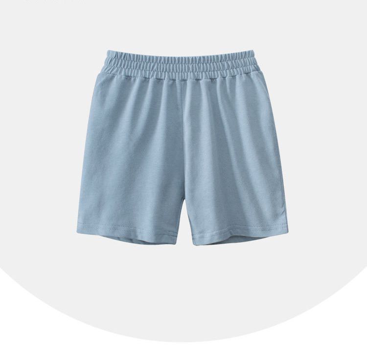 純棉腰鬆緊休閒五分褲-軍綠色