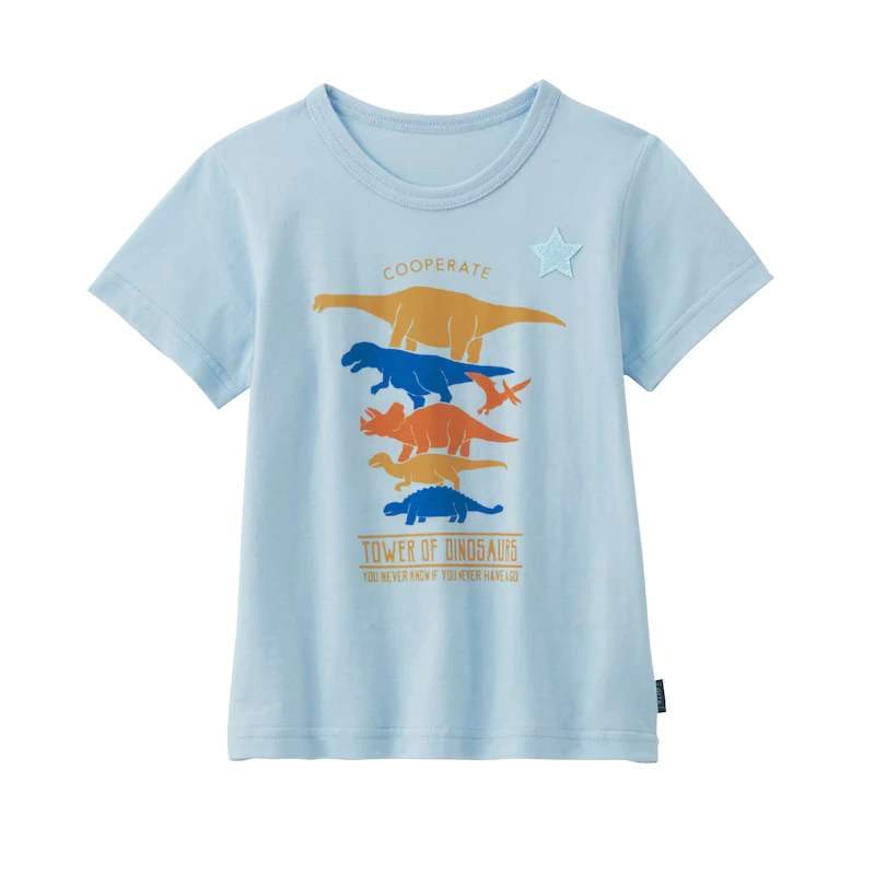 日本千趣會 - GITA 天竺棉印花短T-海岸旅行車與狗-杏