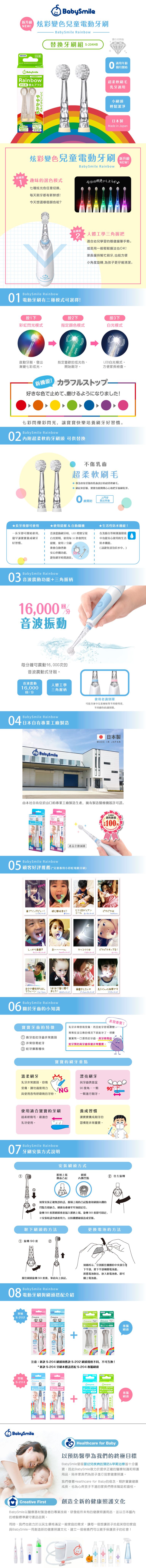 日本 BabySmile - 硬毛刷頭替換組2入-2歲以上