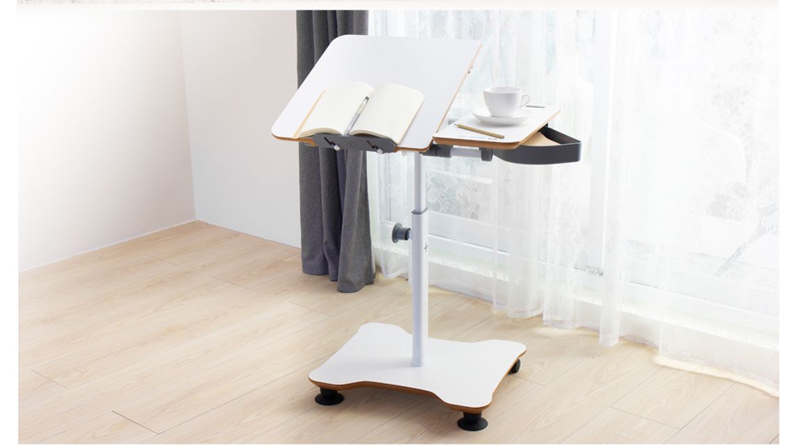 大將作 kid2youth - M5 移動式人體工學桌-白色-桌高56-82公分