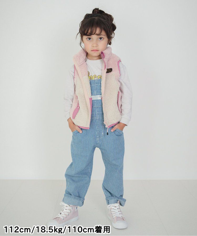 日本 BREEZE - 時尚絨毛花色搖粒絨背心-草綠