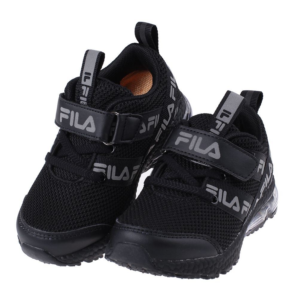 FILA - 康特杯奔馳黑色兒童氣墊慢跑運動鞋