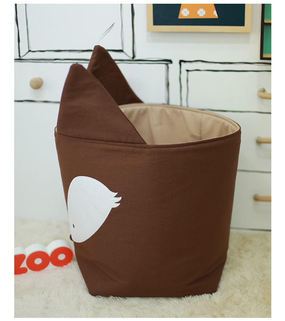 韓國 Hello HiZoo - 手工製動物造型多功能收納籃-貓頭鷹