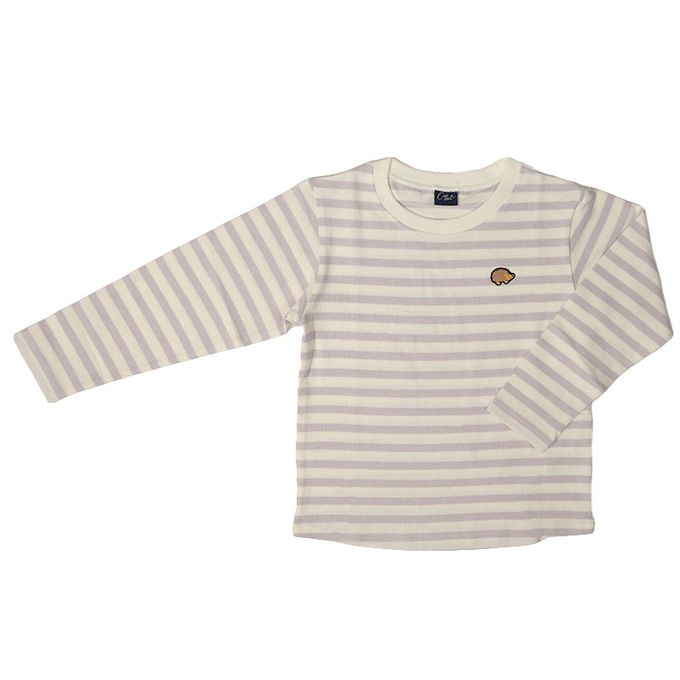 akachan honpo - T恤-橫紋-紫色