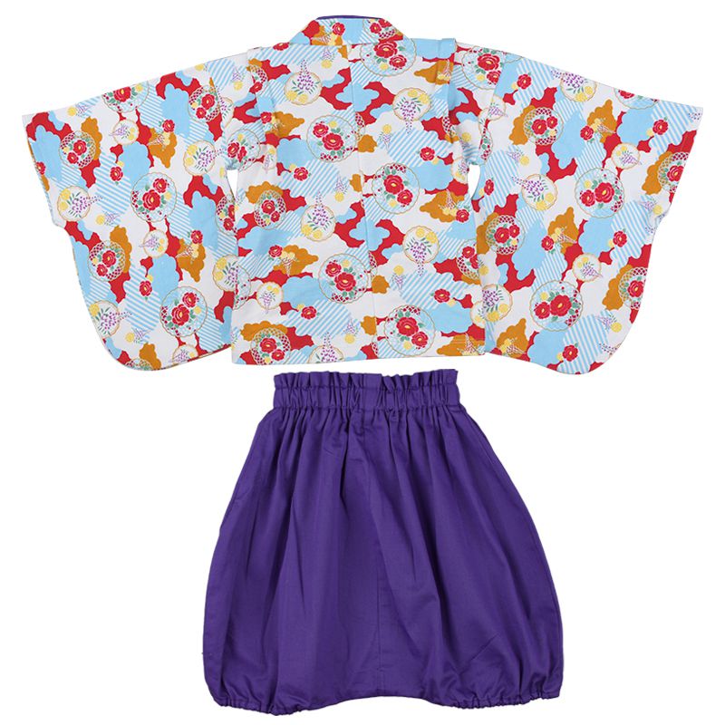 akachan honpo - 袴連身衣(兩件式)-紫色