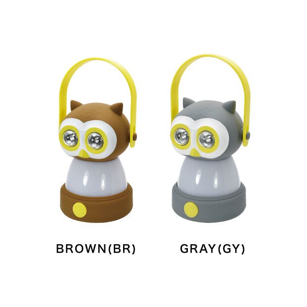 日本現代百貨 - 貓頭鷹造型手提露營燈-咖啡 (11×10×15cm)